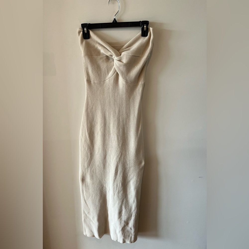 NICE BEGE DRESS MAXI SIZE L